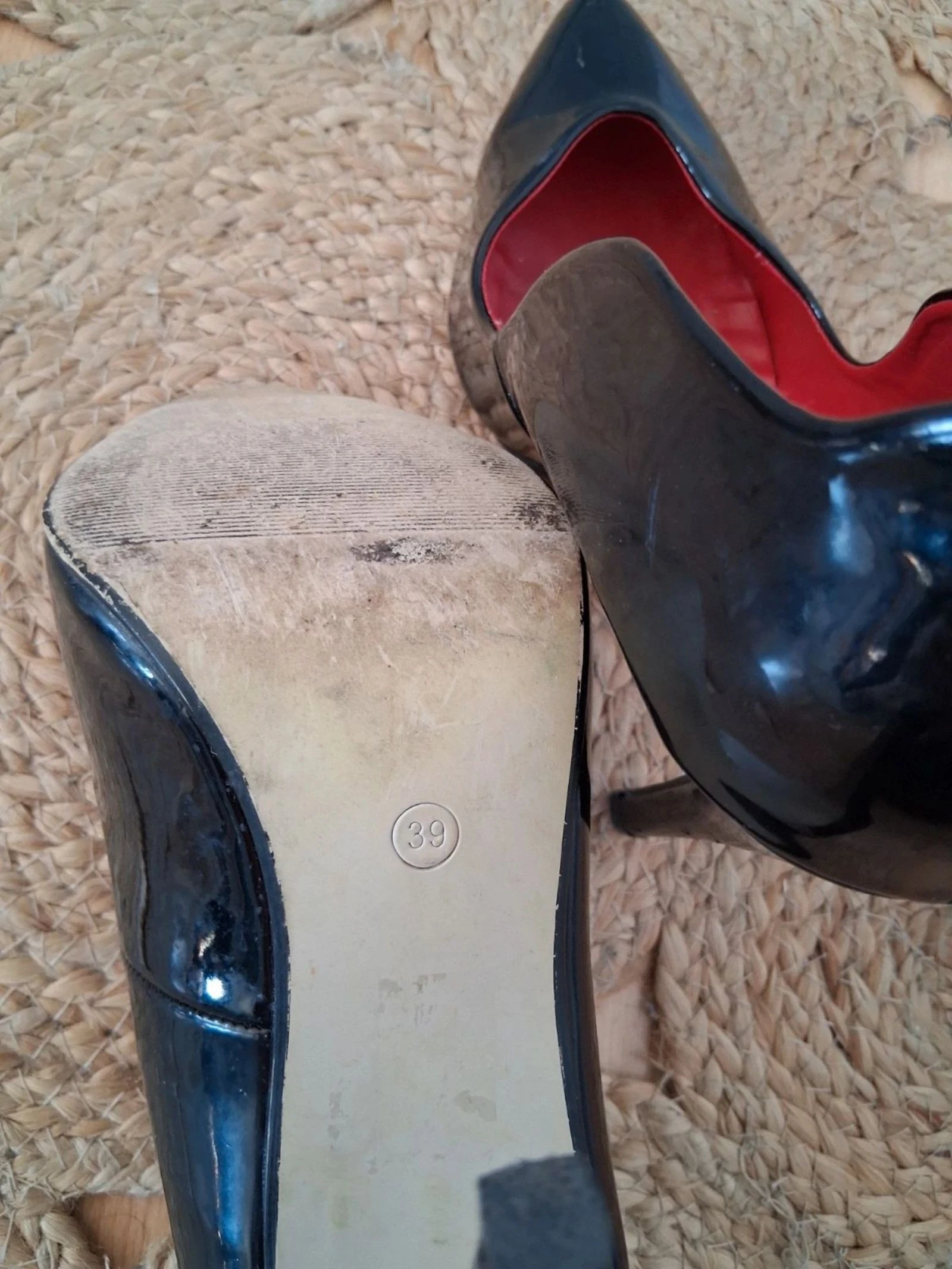 Zapatos de tacón negros lacados Via Giulia - Interior rojo - 39 – photo 6